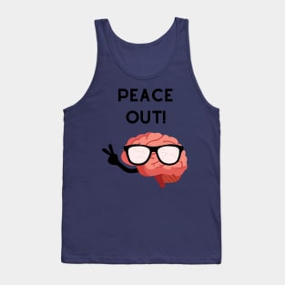 Brain Man says Peace Out! Tank Top